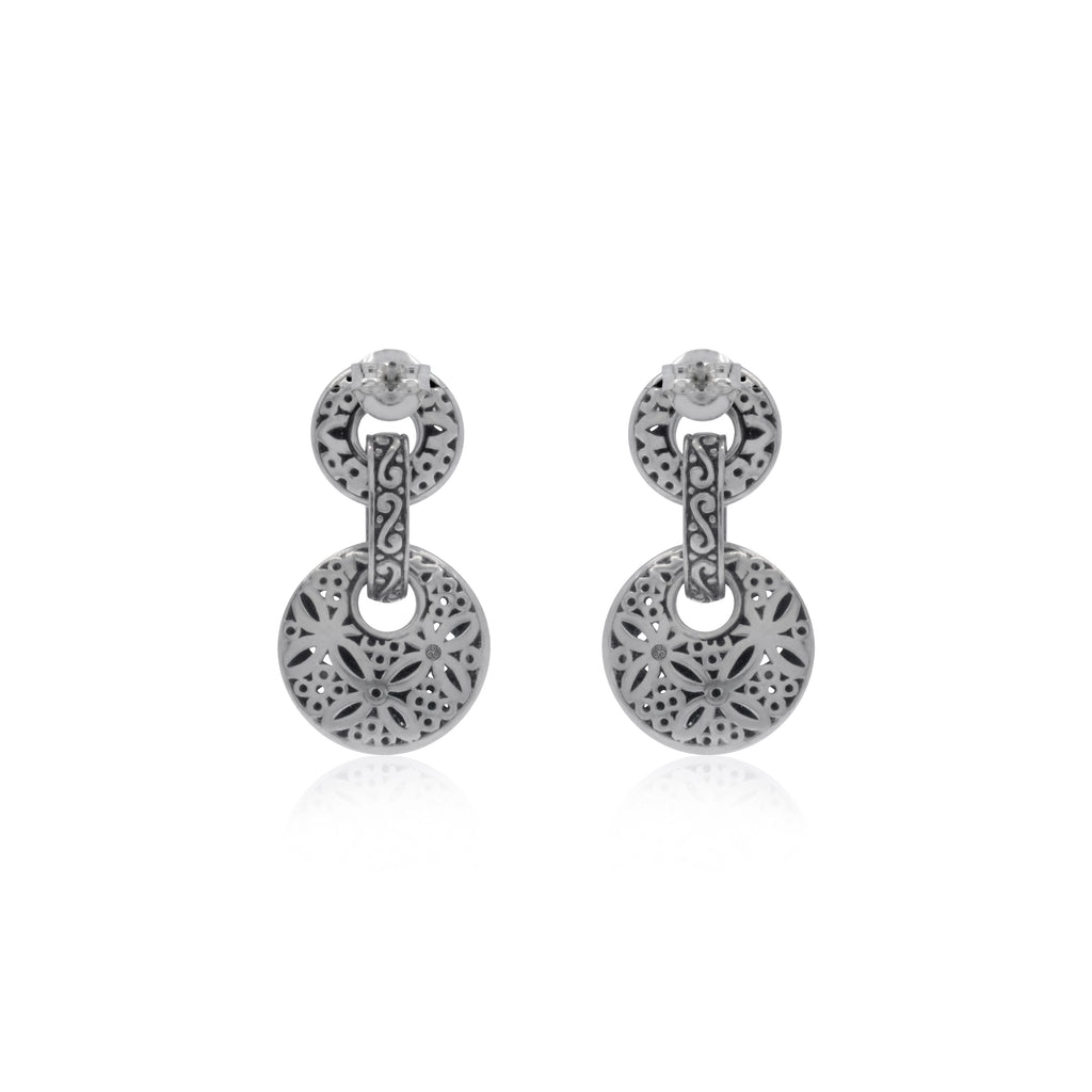 Bohemian Collection Sterling Silver 925 Drop Earrings