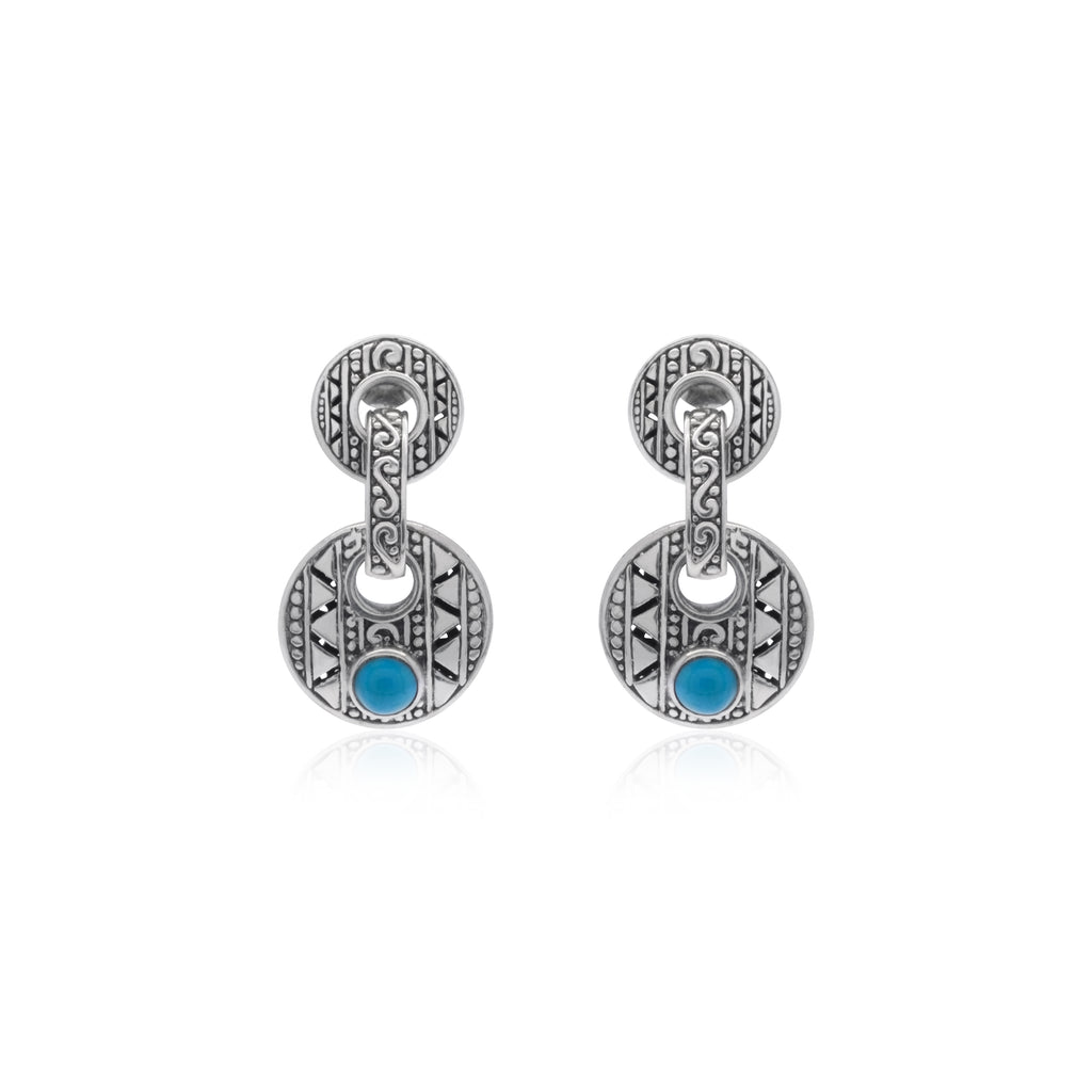 Bohemian Collection Sterling Silver 925 Drop Earrings