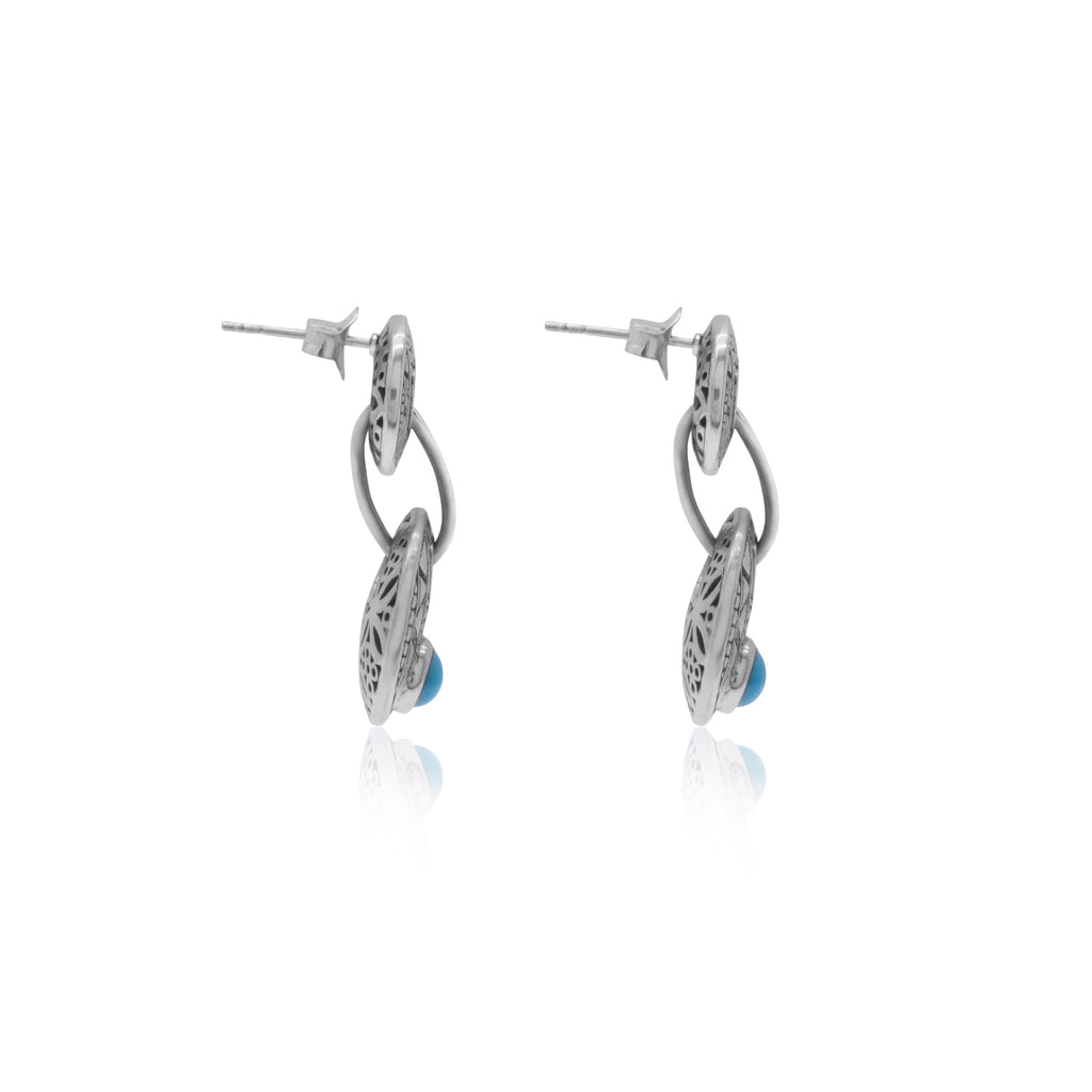 Bohemian Collection Sterling Silver 925 Drop Earrings