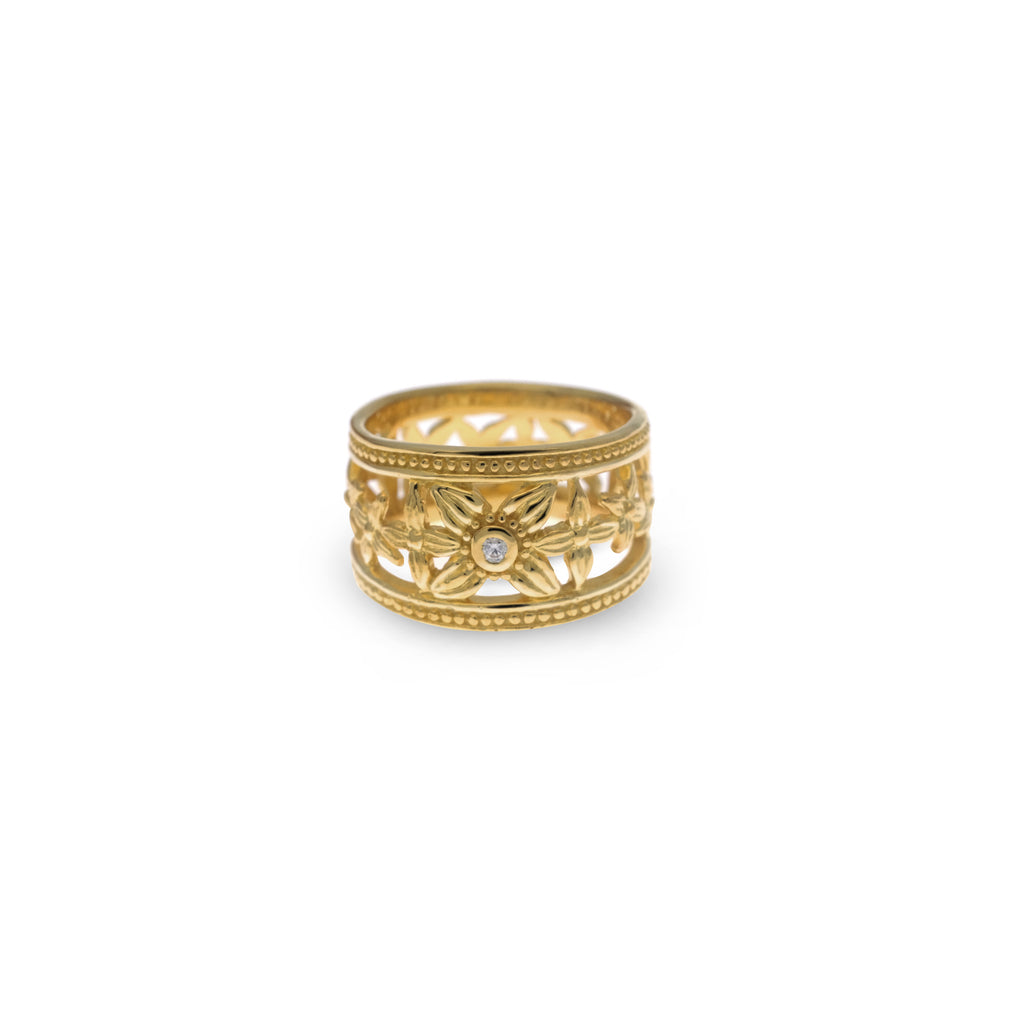 Asoka Collection 925 Sterling Silver Band Ring