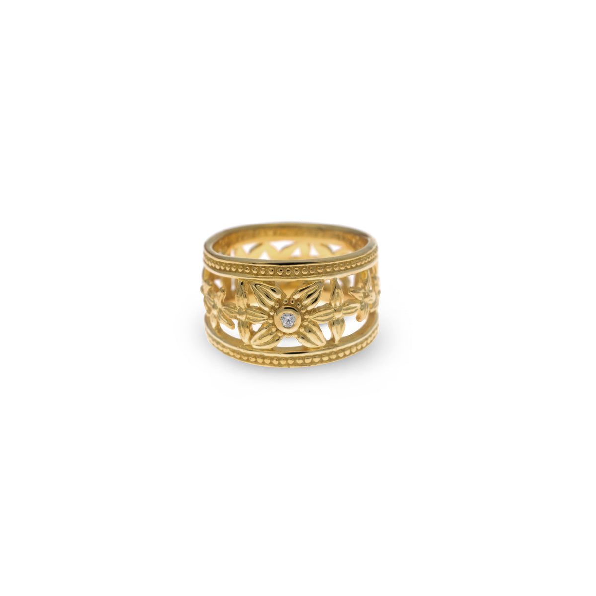 Cincin Band Perak 925 Koleksi Asoka Sterling Silver