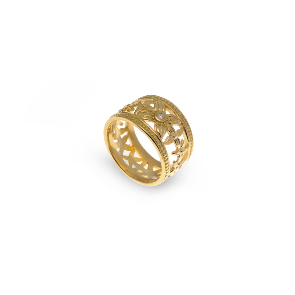 Asoka Collection 925 Sterling Silver Band Ring