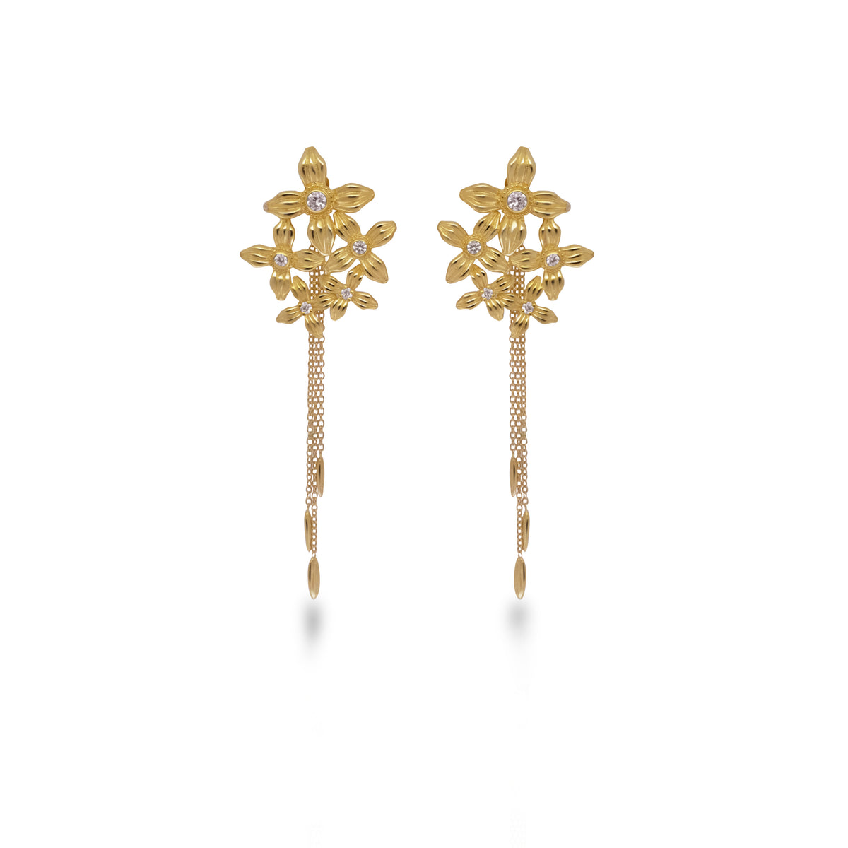 Anting Drop Besar Perak 925 Koleksi Asoka Sterling Silver