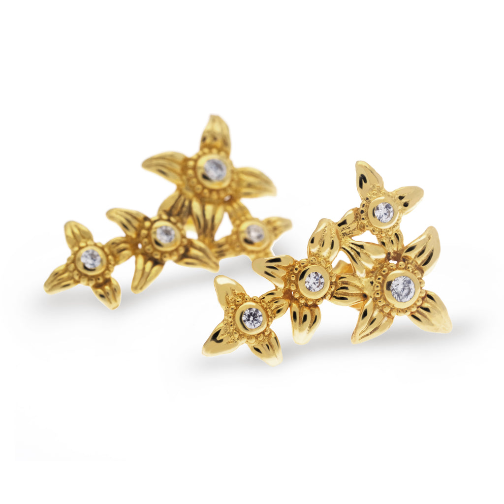 Anting Ear Climber Perak 925 Koleksi Asoka Sterling Silver