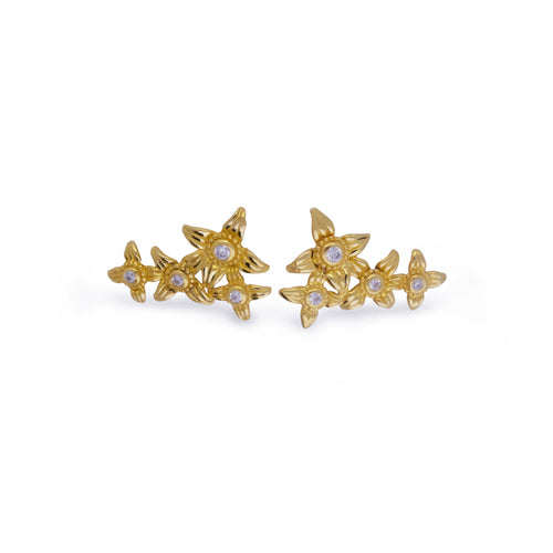 Asoka Collection 925 Sterling Silver Ear Climber Earrings