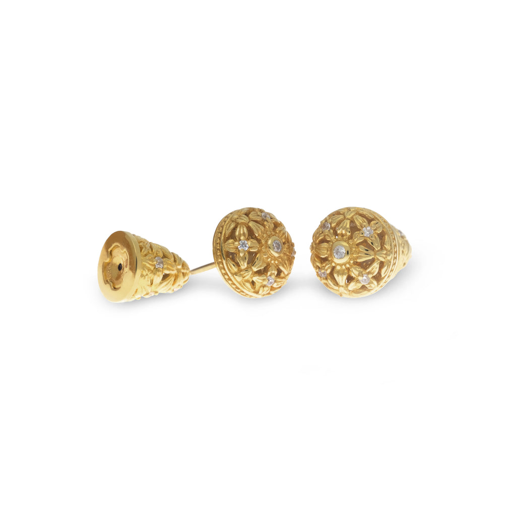 Asoka Collection Small 925 Sterling Silver Subeng Earrings