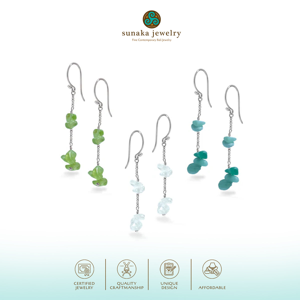 Anting Dangling Koleksi Aura Sterling Silver 925