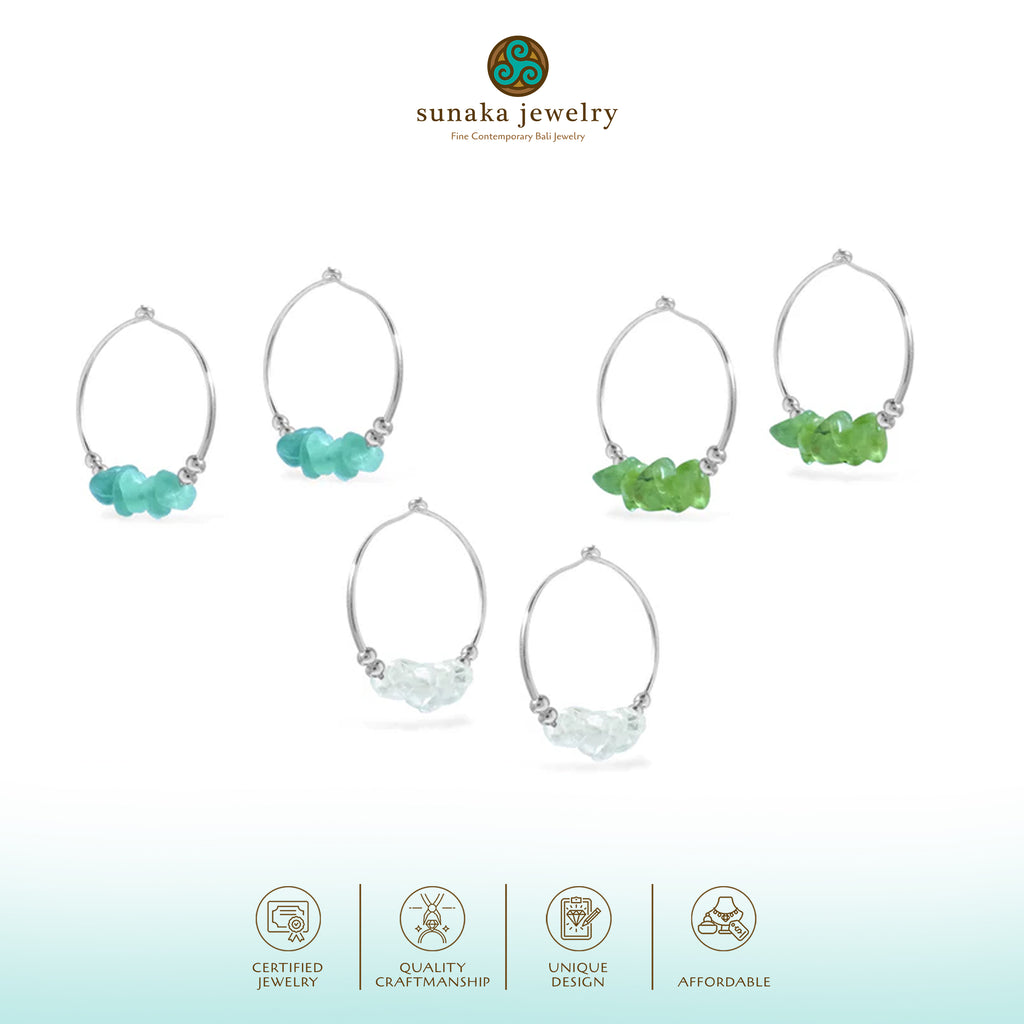 Anting Hoop Koleksi Aura Sterling Silver 925