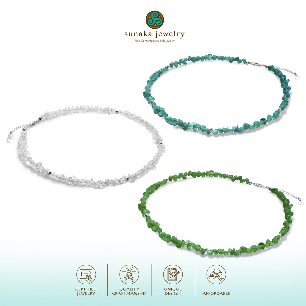 Kalung Choker Koleksi Aura Sterling Silver 925