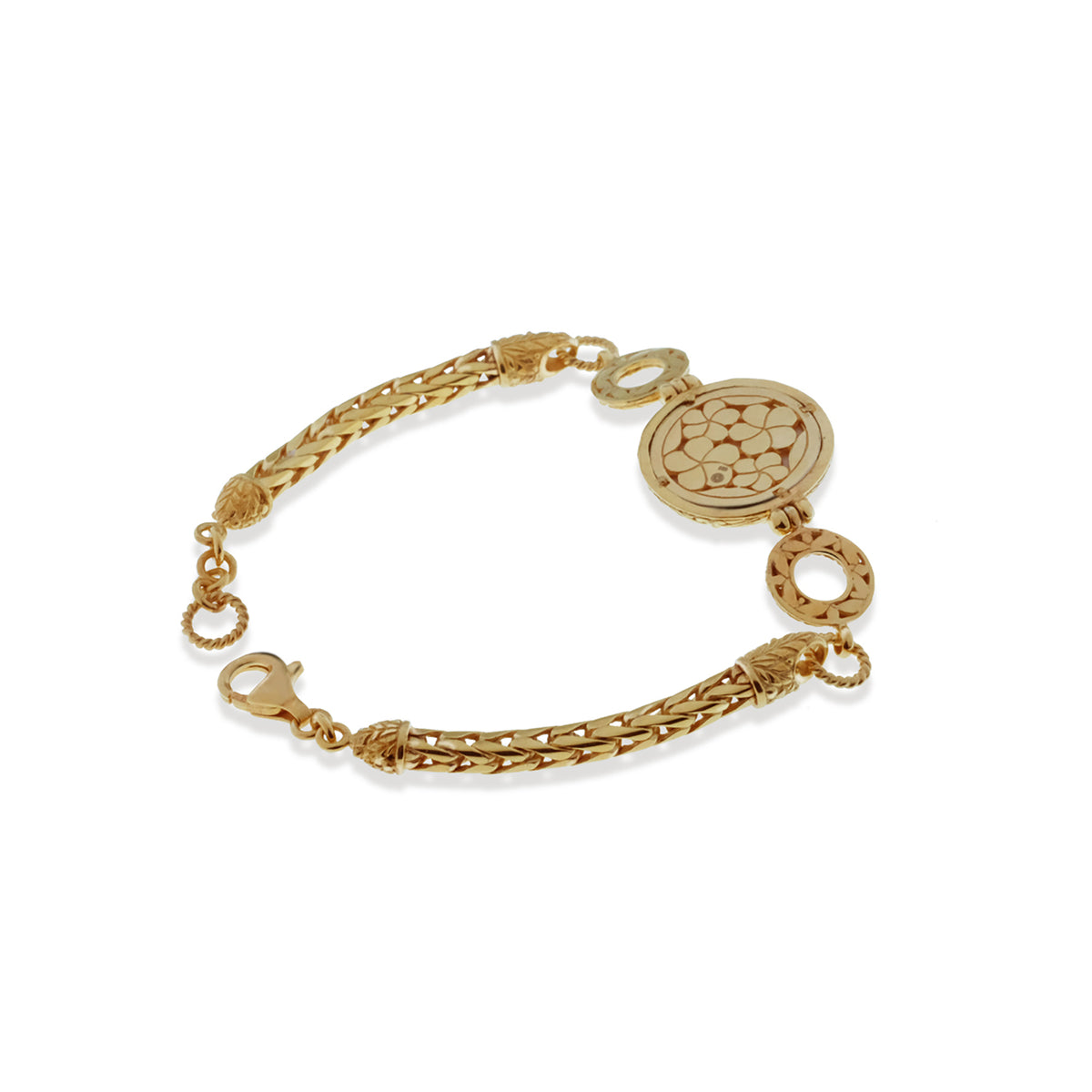 Gelang Kepang Perak 925 Koleksi Jepun Gold Plated