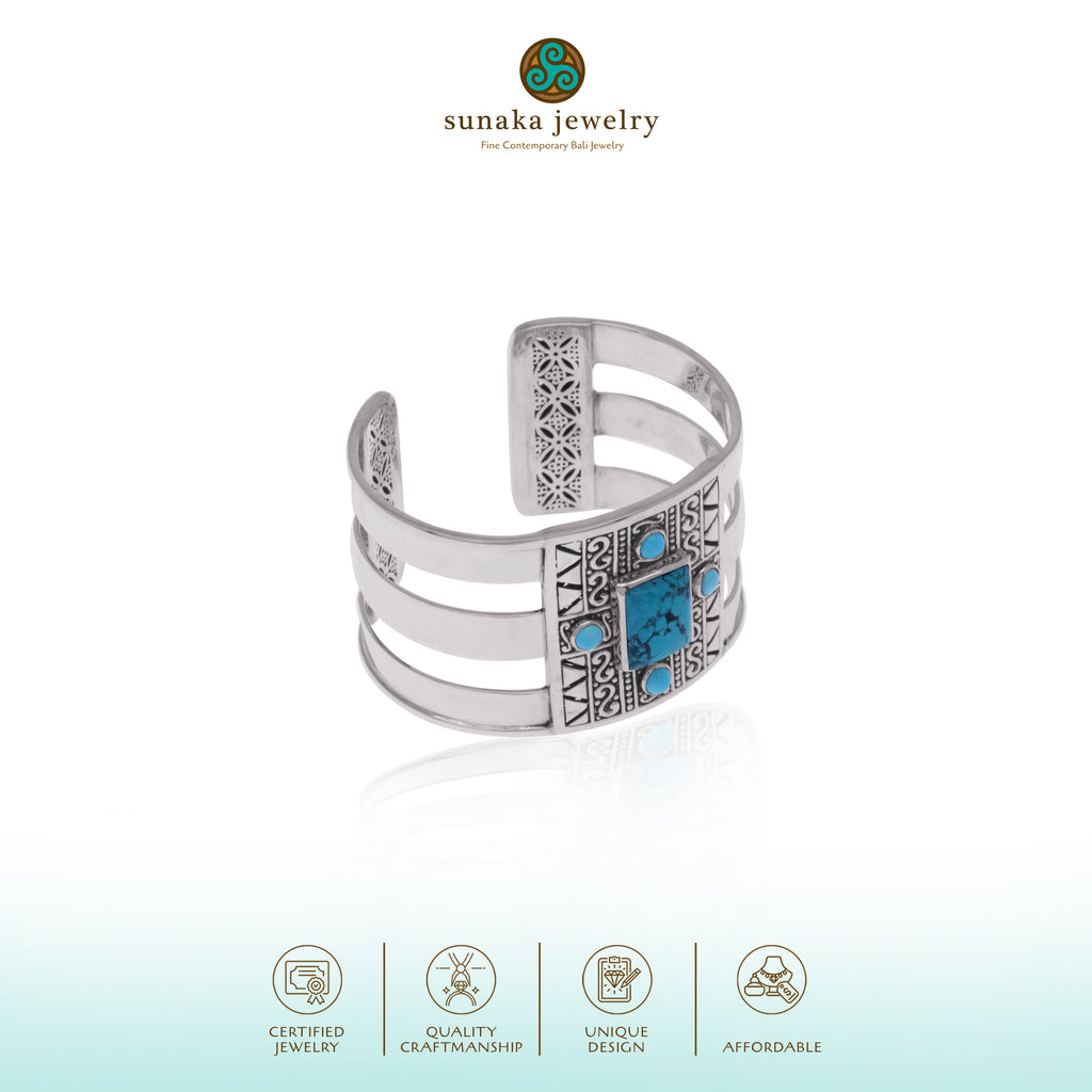 Bohemian Collection Large Bangle 925 Sterling Silver Bracelet