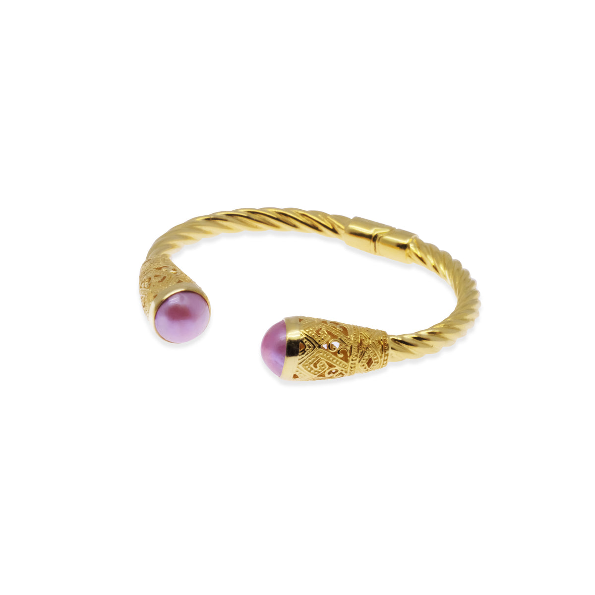 Gelang Cuff Besar Perak 925 Koleksi Mutiara Mandalika