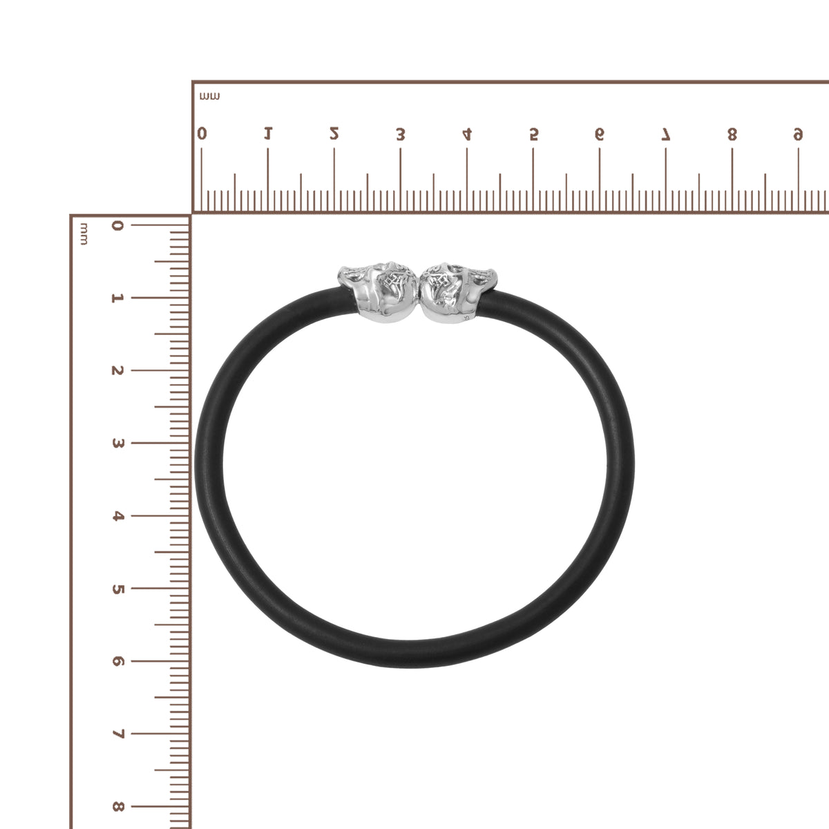 Gelang Skull Koleksi Rubber Sterling Silver 925