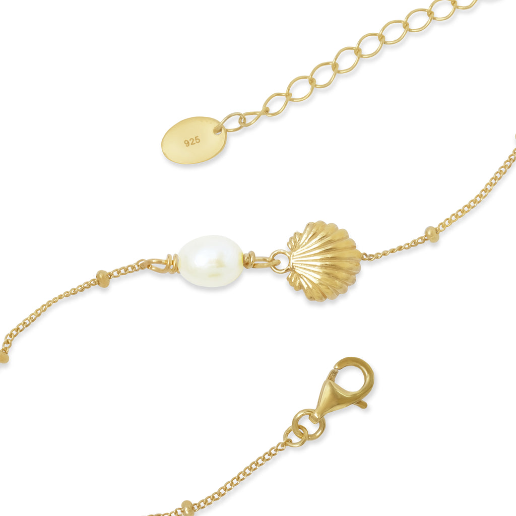 Shell Collection Sterling Silver 925 Chain Bracelet