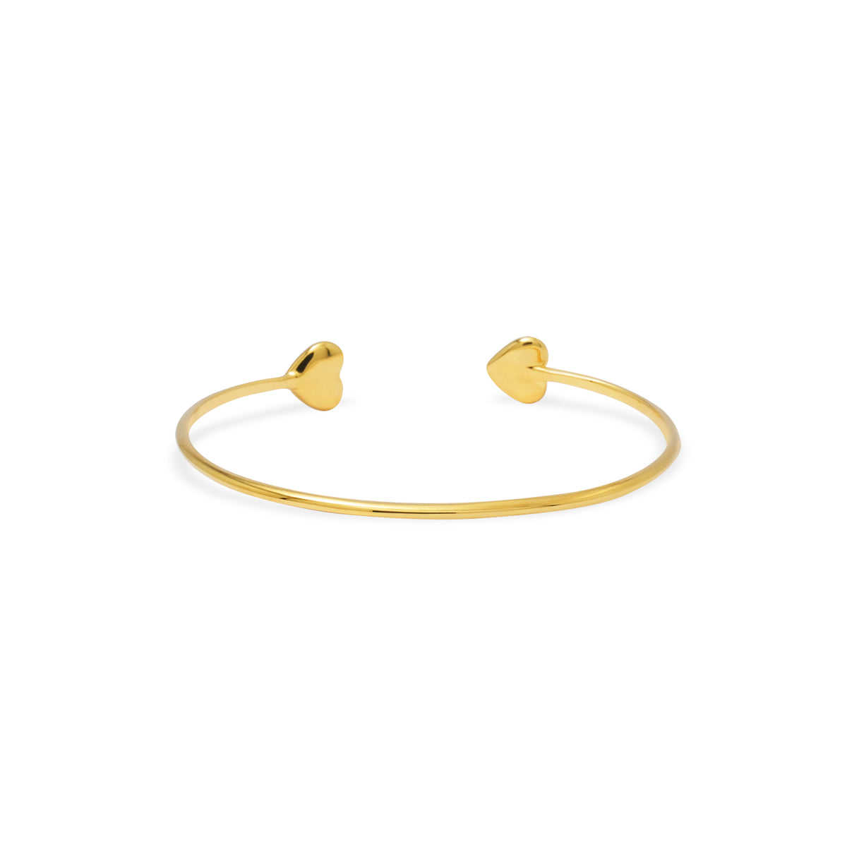 Gelang Cuff Bangle Gold Plated Koleksi Dainty Heart Sterling Silver 925