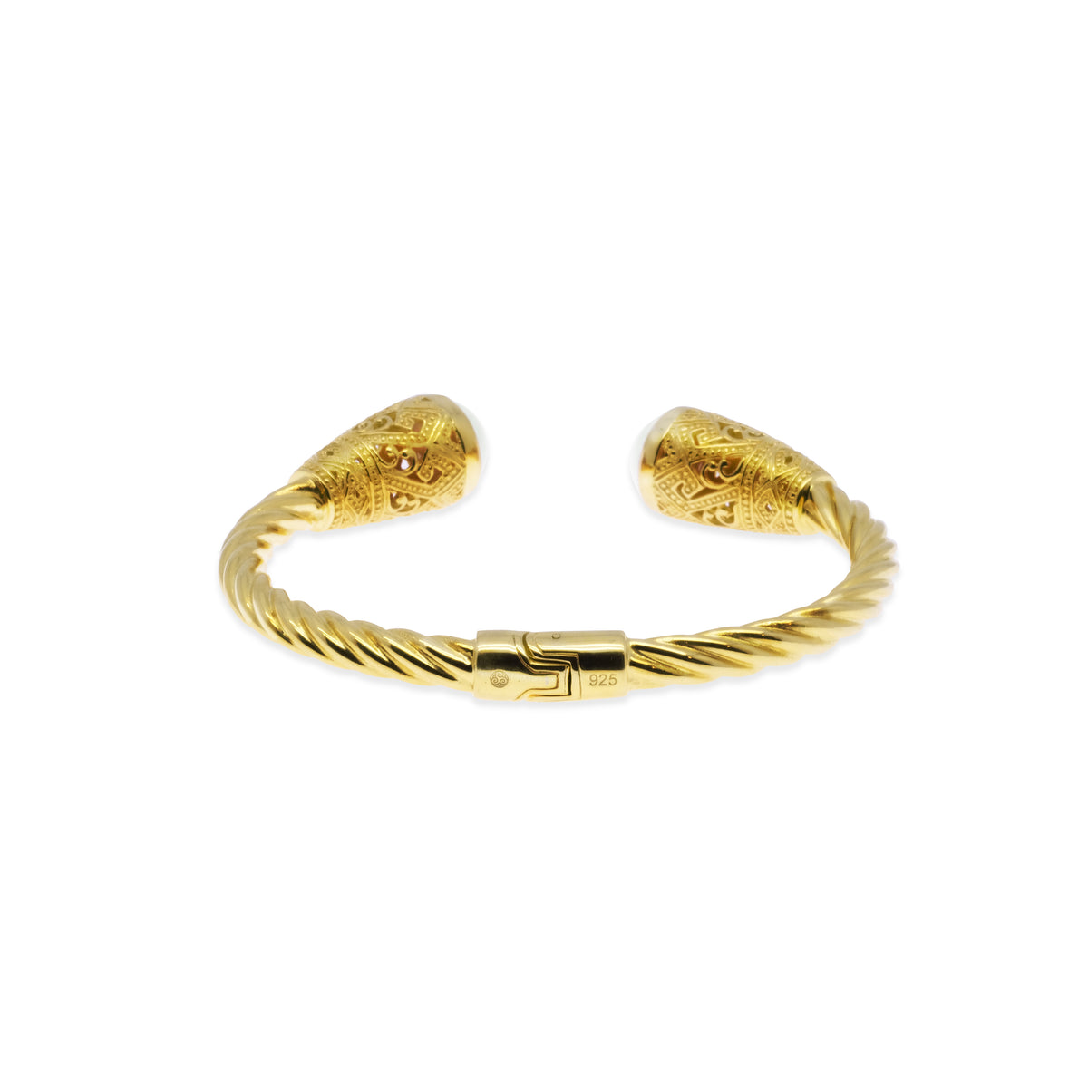Gelang Cuff Besar Perak 925 Koleksi Mutiara Mandalika