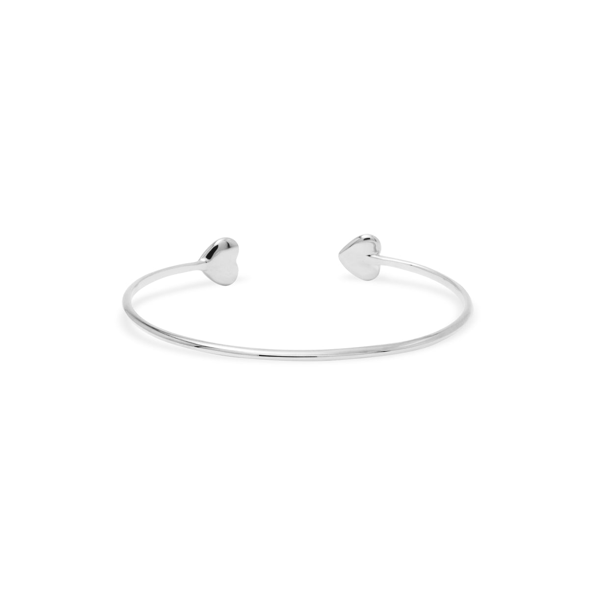 Gelang Cuff Bangle Koleksi Dainty Heart Sterling Silver 925