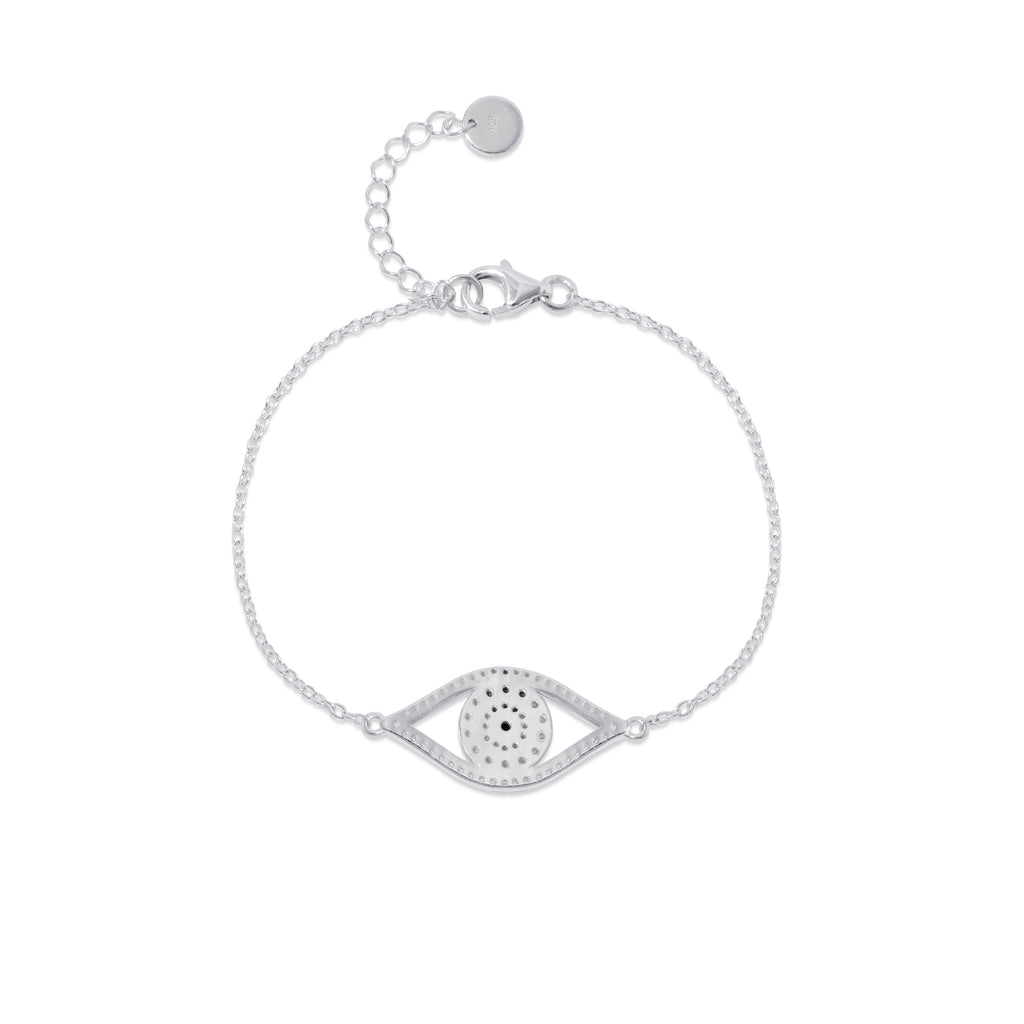 925 Sterling Silver Evil Eye Collection Silver Bracelet