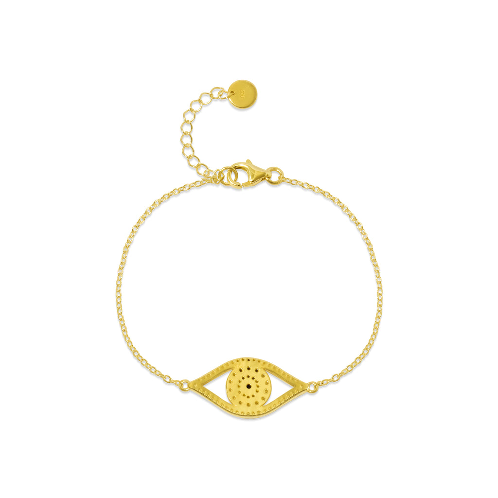 Gelang Perak Koleksi Evil Eye Sterling Silver 925 Gold Plated