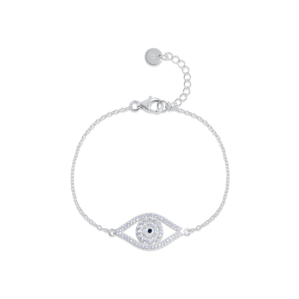 925 Sterling Silver Evil Eye Collection Silver Bracelet