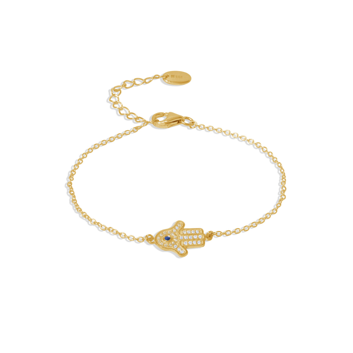 Gelang Perak Koleksi Hamsa Sterling Silver 925 Gold Plated
