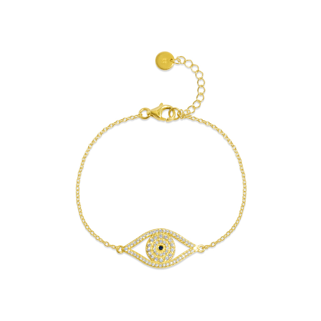 Gelang Perak Koleksi Evil Eye Sterling Silver 925 Gold Plated