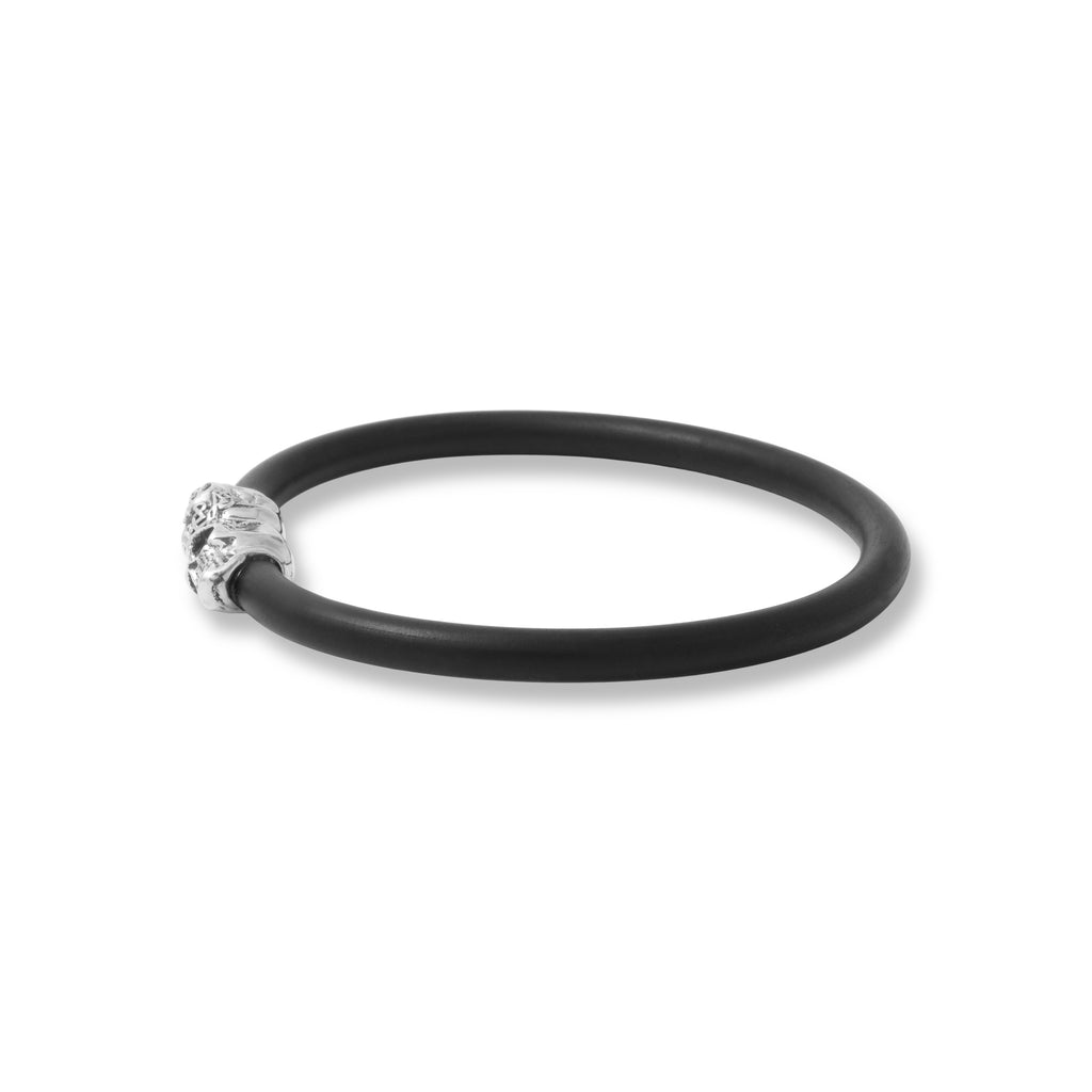 Sterling Silver 925 Rubber Skull Bracelet Collection