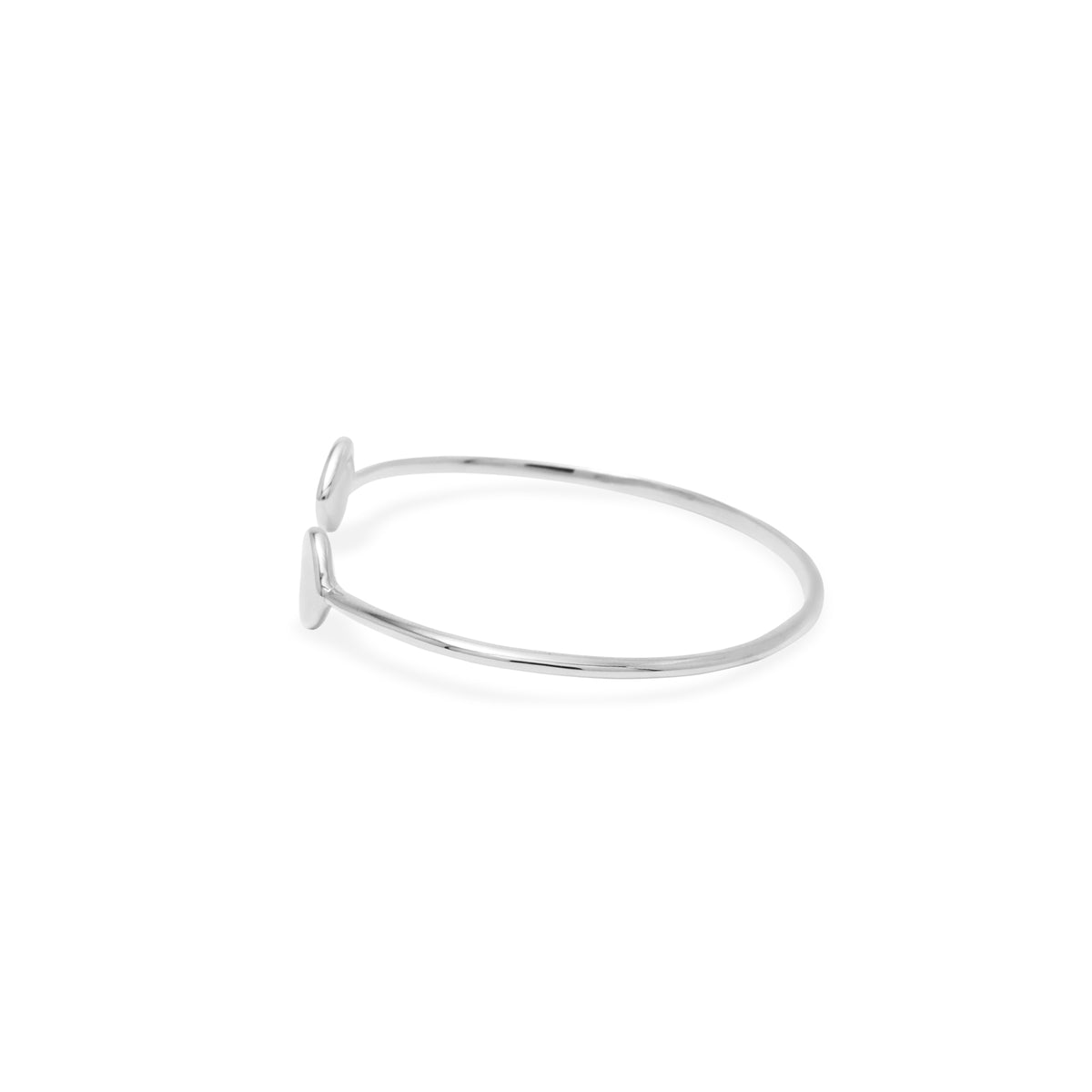 Gelang Cuff Bangle Koleksi Dainty Heart Sterling Silver 925