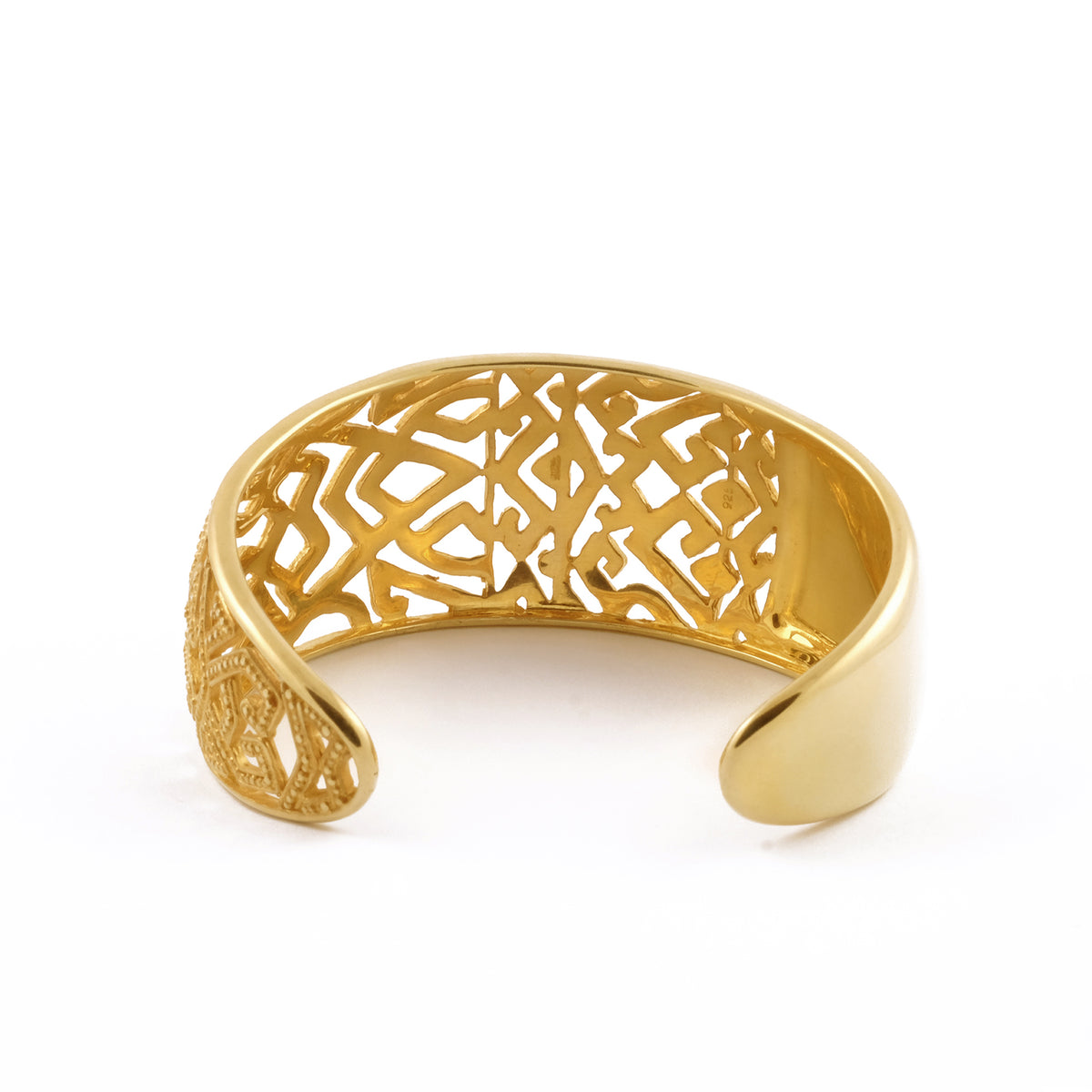 Gelang Cuff Bangle Rantai Perak 925 Koleksi Songket Bali