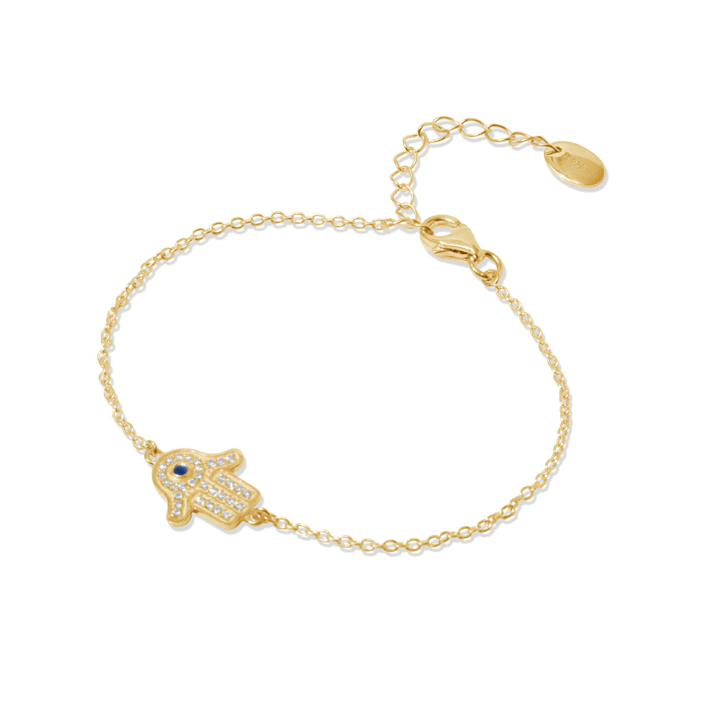 Hamsa Sterling Silver 925 Gold Plated Bracelet Collection
