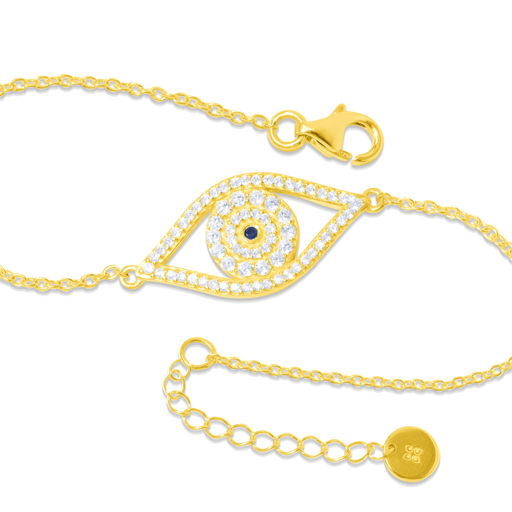 Gelang Perak Koleksi Evil Eye Sterling Silver 925 Gold Plated