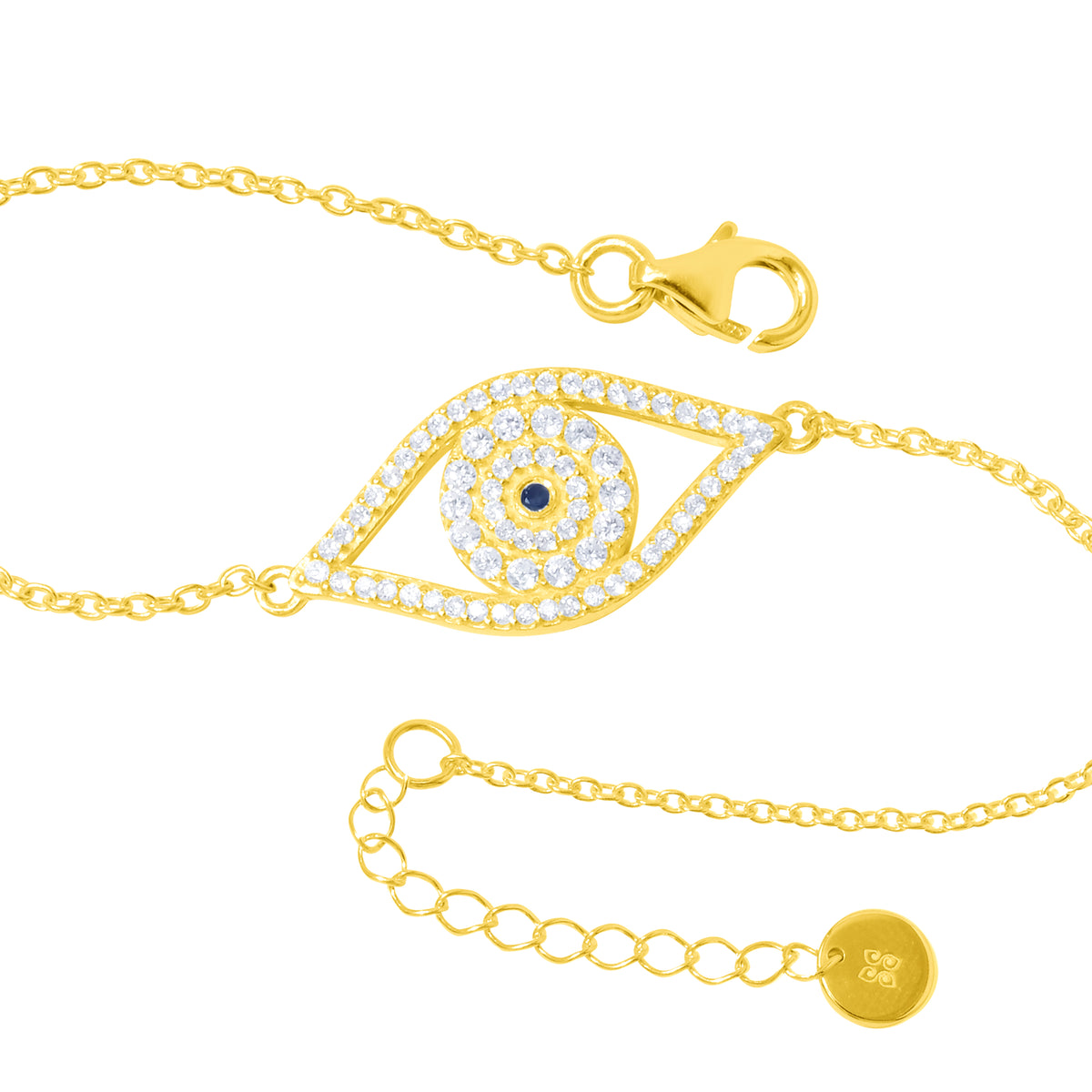 Gelang Perak Koleksi Evil Eye Sterling Silver 925 Gold Plated