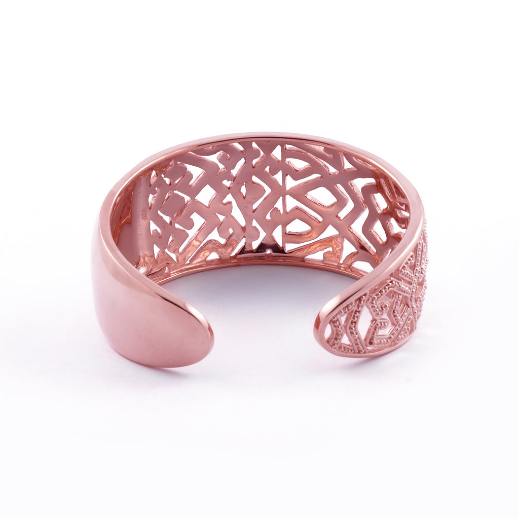 Gelang Cuff Bangle Rantai Perak 925 Koleksi Songket Bali