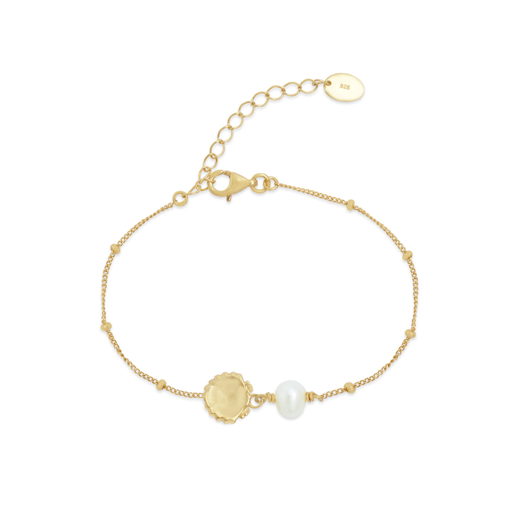 Shell Collection Sterling Silver 925 Chain Bracelet