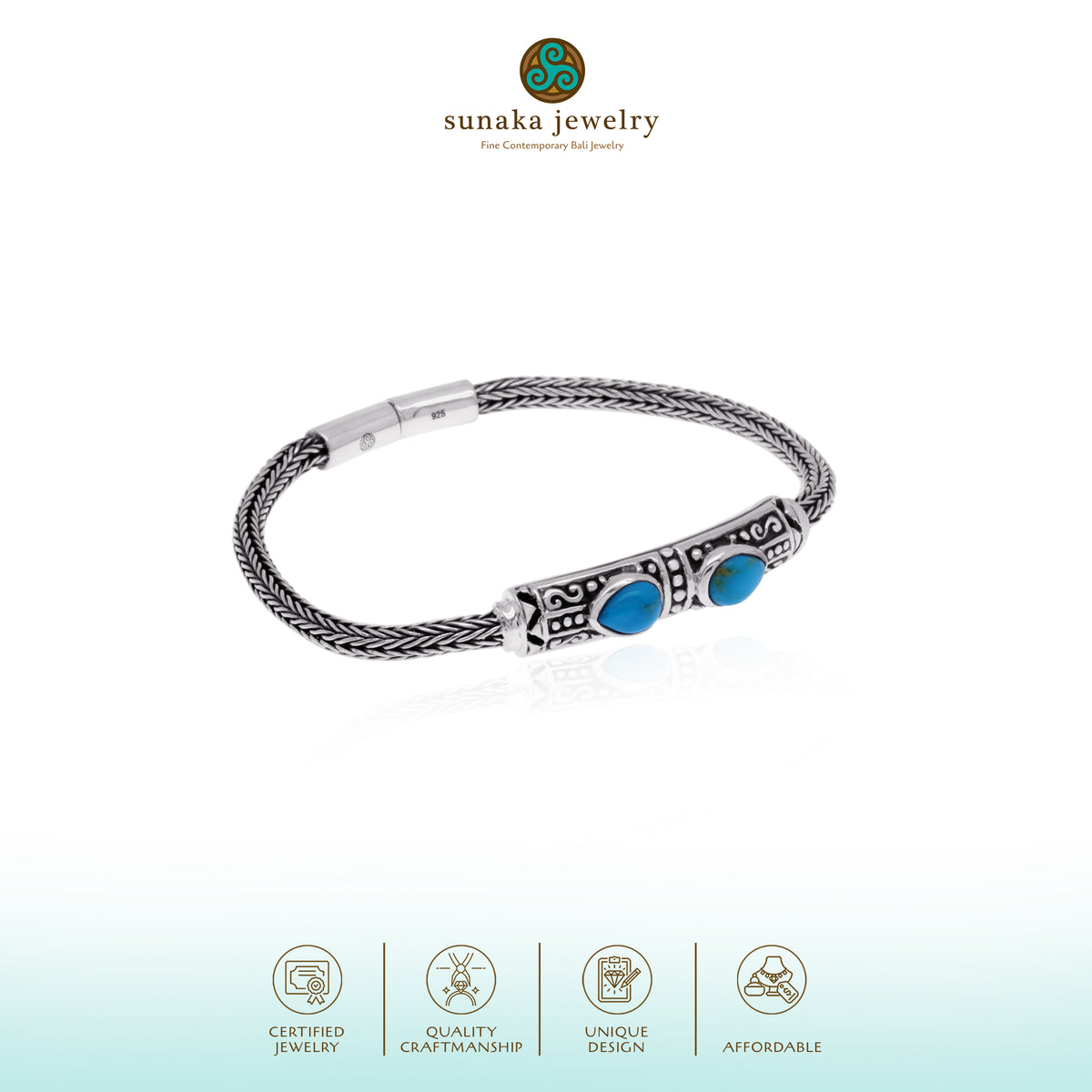 Gelang Rantai Koleksi Bohemian Sterling Silver 925