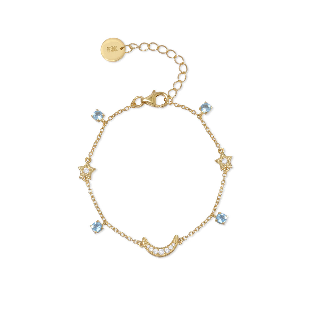 Gelang Perak Koleksi Selene Sterling Silver 925 Gold Plated