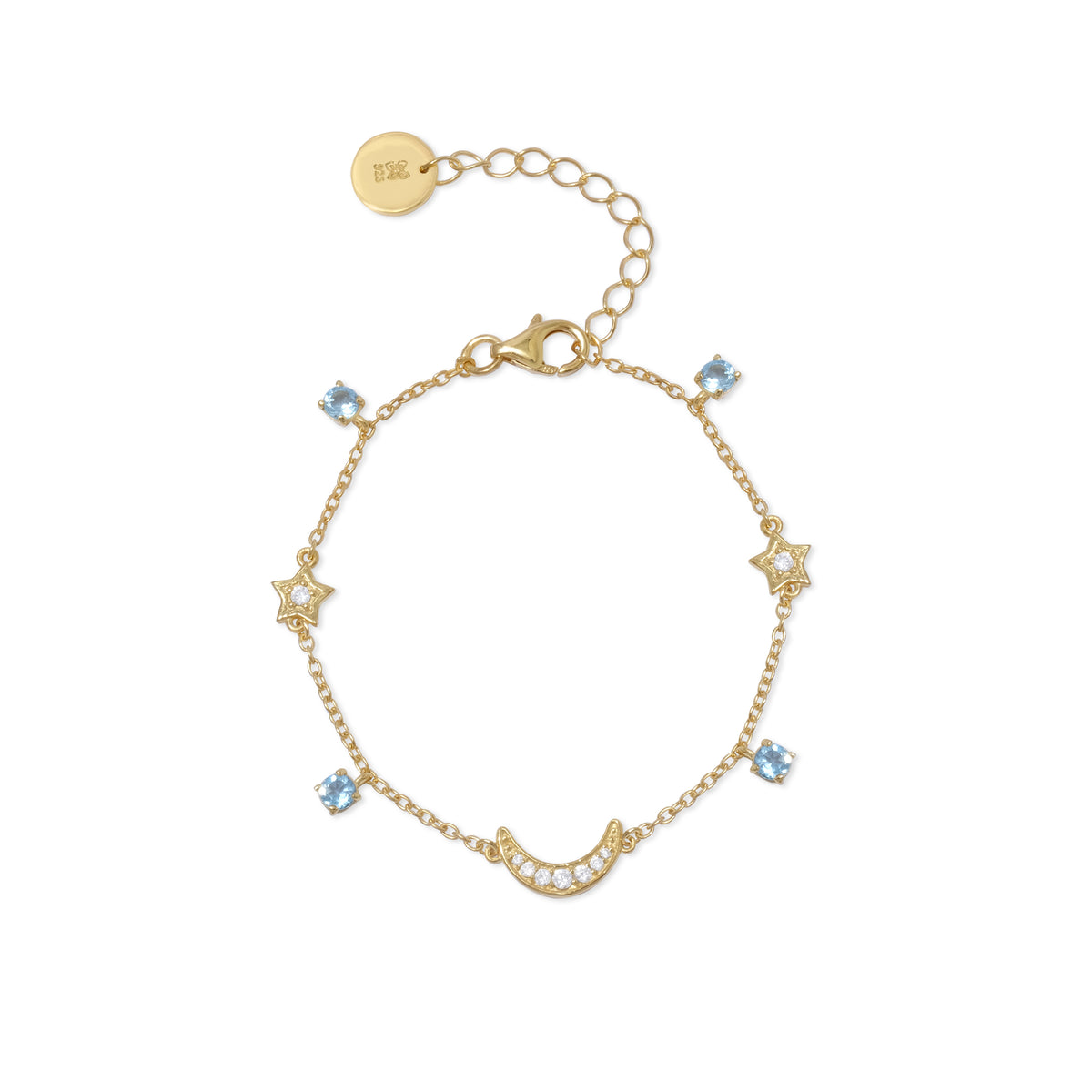Gelang Perak Koleksi Selene Sterling Silver 925 Gold Plated