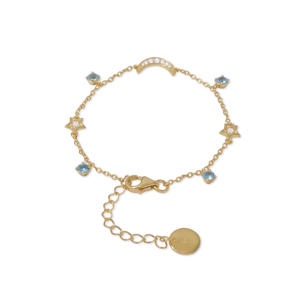 Gelang Perak Koleksi Selene Sterling Silver 925 Gold Plated