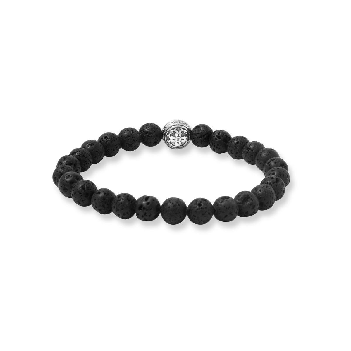 Gelang Lava Bead Perak Koleksi Kompas Sterling Silver