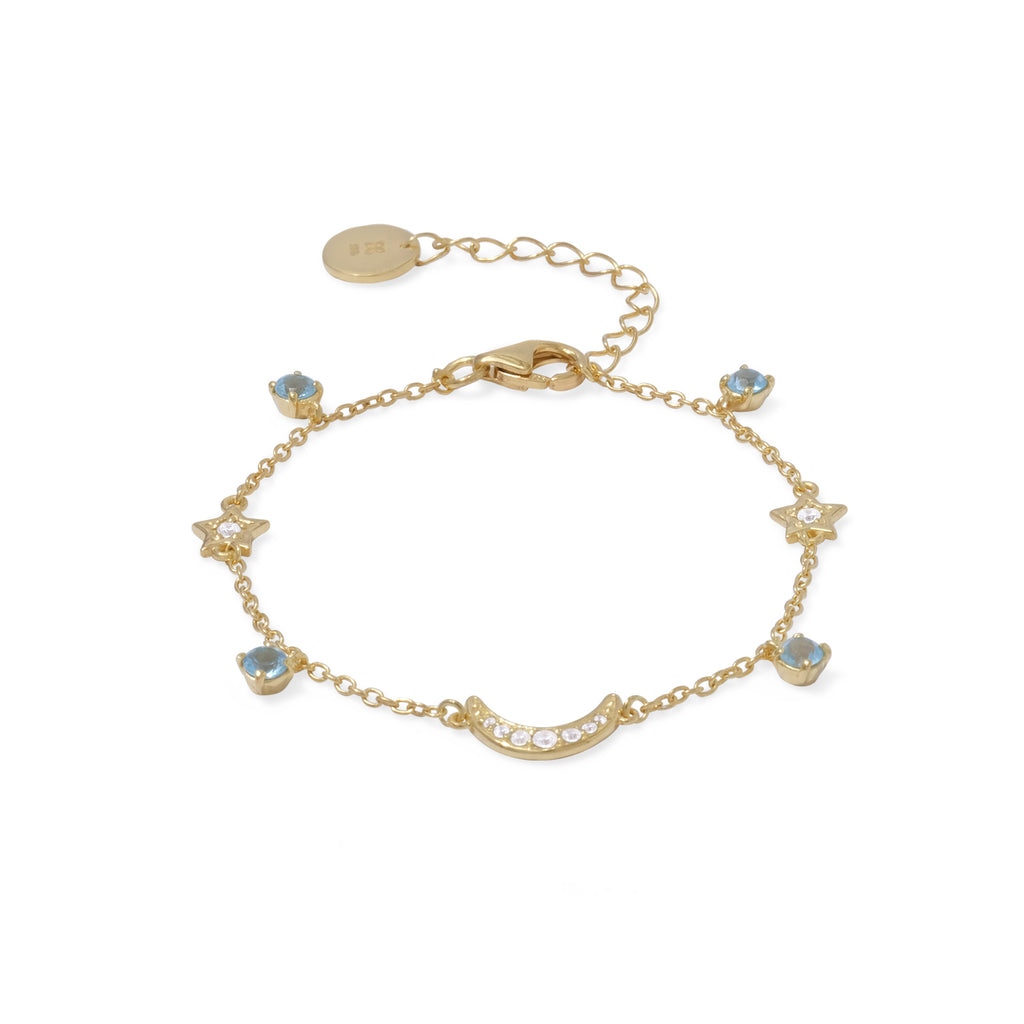 Gelang Perak Koleksi Selene Sterling Silver 925 Gold Plated