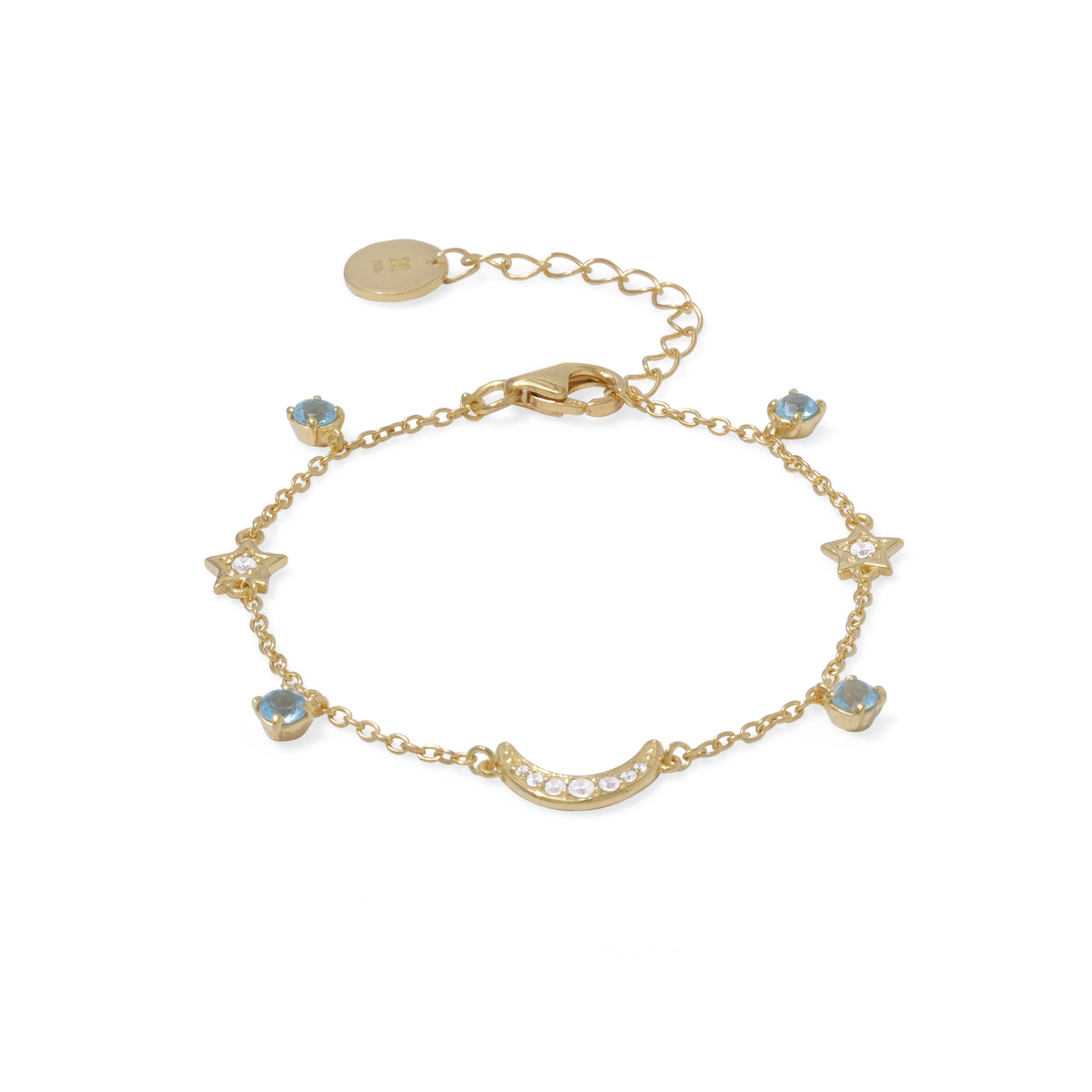 Gelang Perak Koleksi Selene Sterling Silver 925 Gold Plated