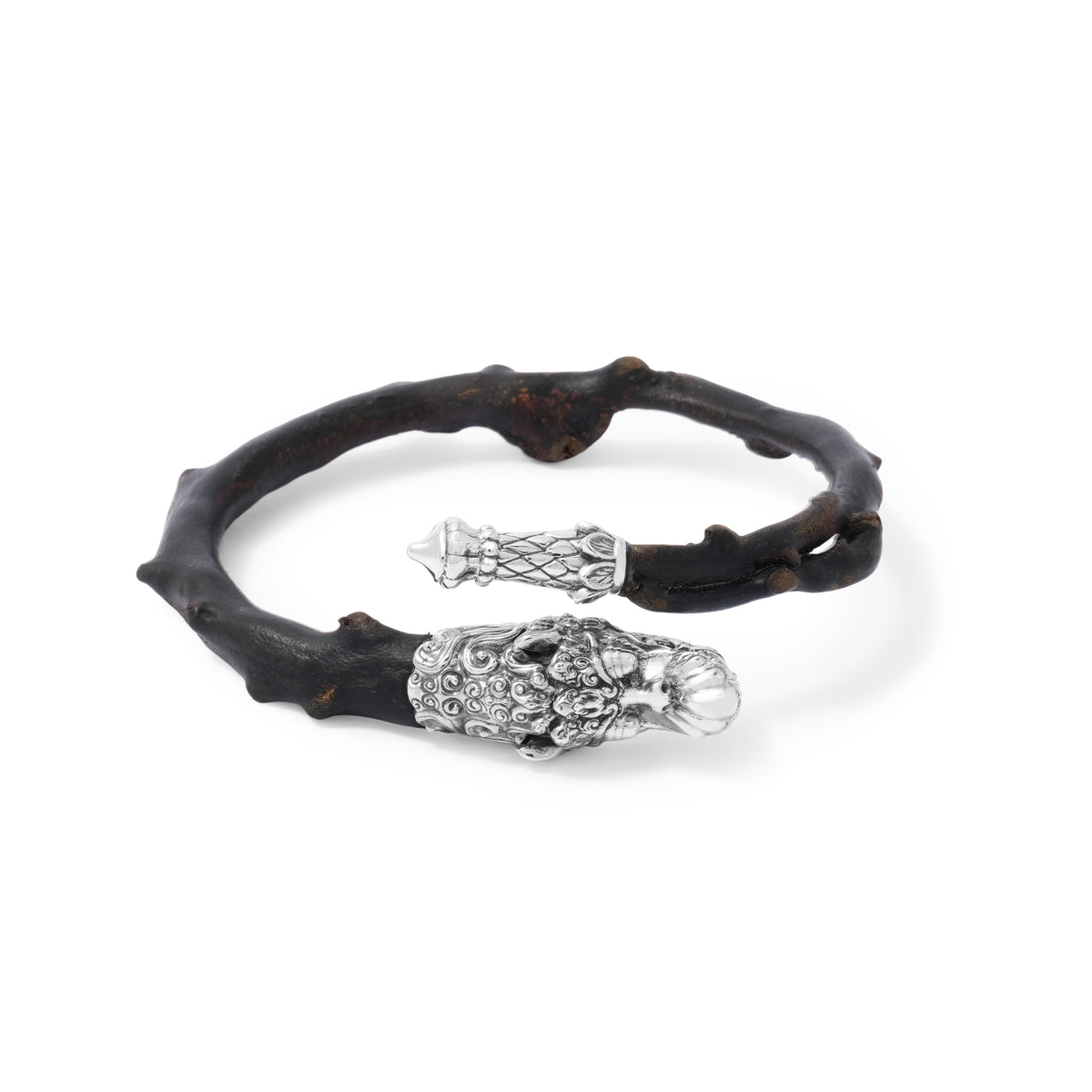 Gelang Kayu Uli Perak Koleksi Dragon Sterling Silver 925