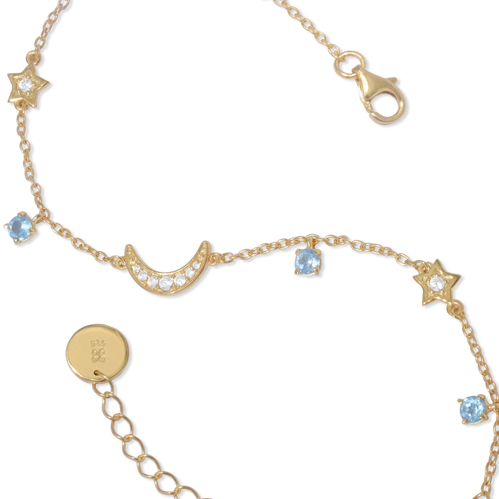 Gelang Perak Koleksi Selene Sterling Silver 925 Gold Plated
