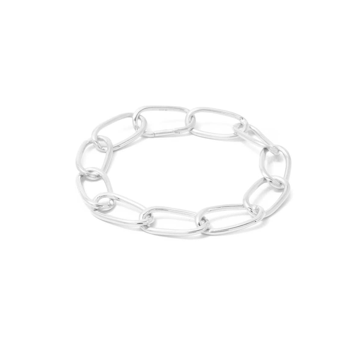 Gelang Rantai Long Curb Koleksi Carabiner Sterling Silver 925