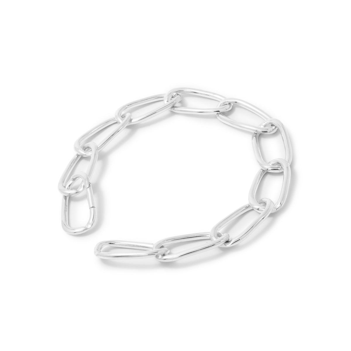 Gelang Rantai Long Curb Koleksi Carabiner Sterling Silver 925