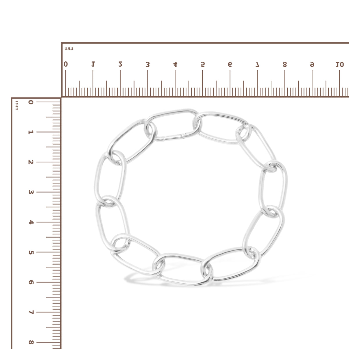 Gelang Rantai Long Curb Koleksi Carabiner Sterling Silver 925