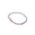 Elegant Vibration Collection Oval Tennis Bracelet in Sterling Silver 925