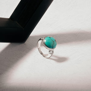 Cincin Statement Permata Turquoise Ring Koleksi Batur