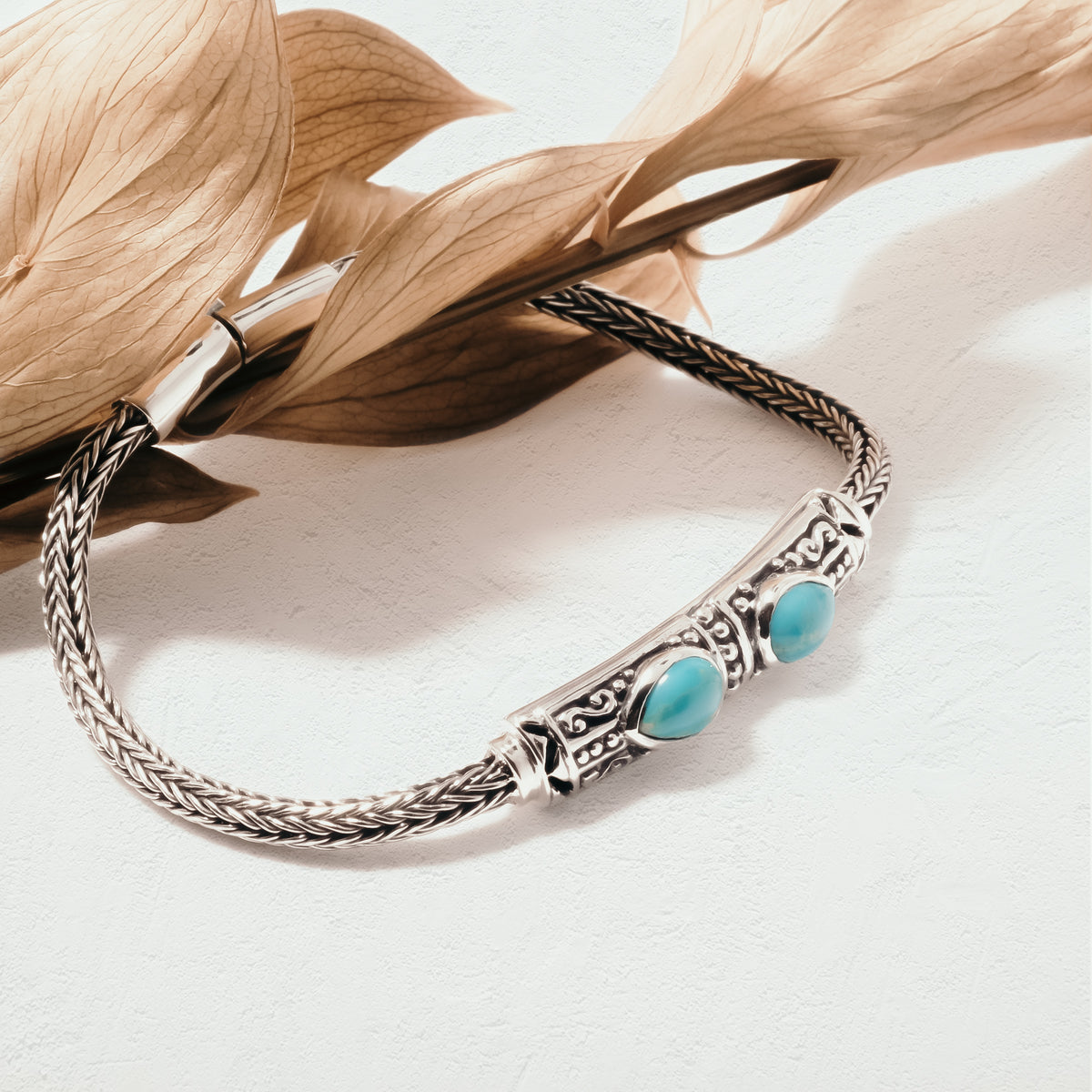 925 Sterling Silver Bohemian Collection Chain Bracelet