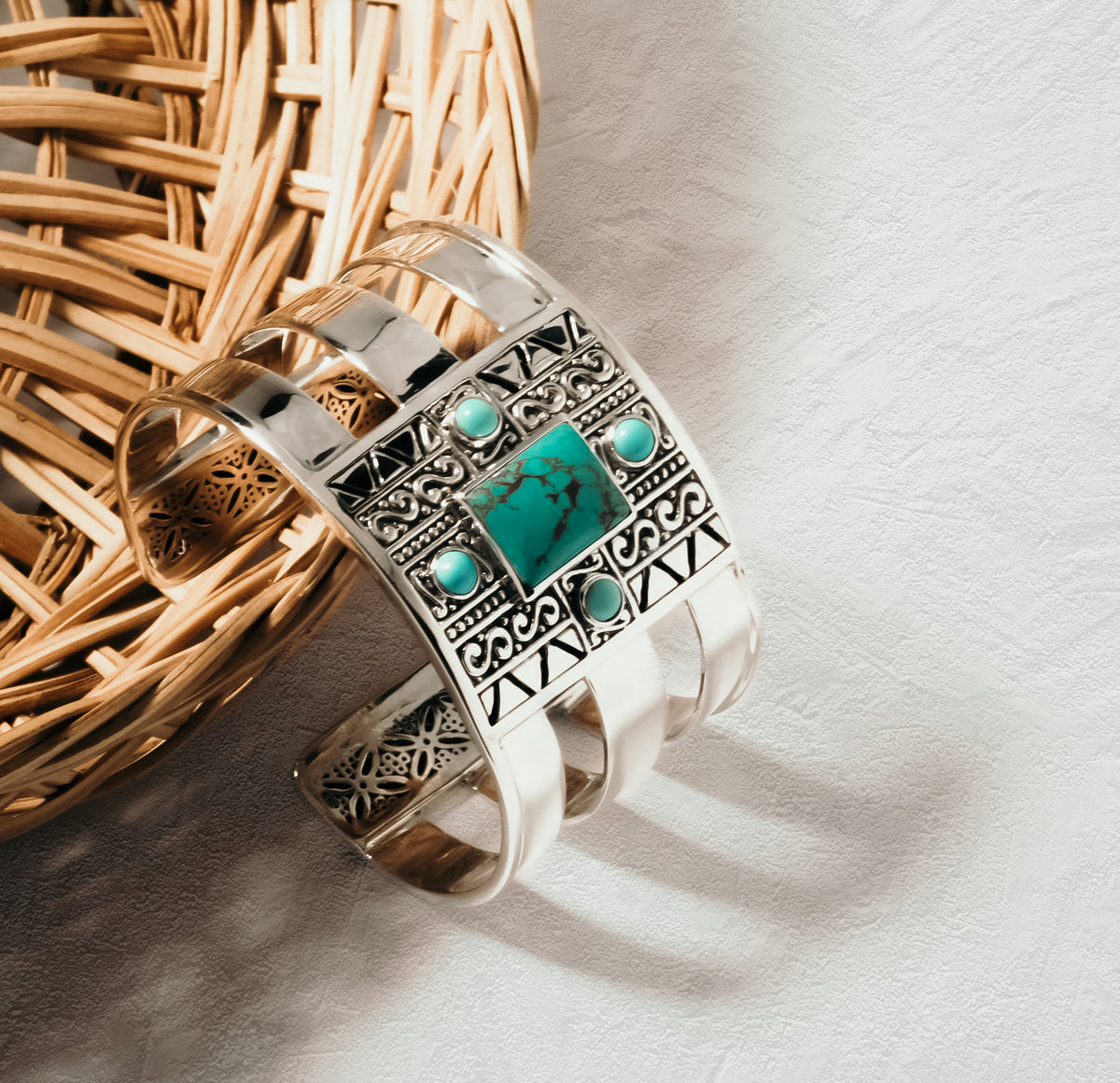Bohemian Collection Large Bangle 925 Sterling Silver Bracelet